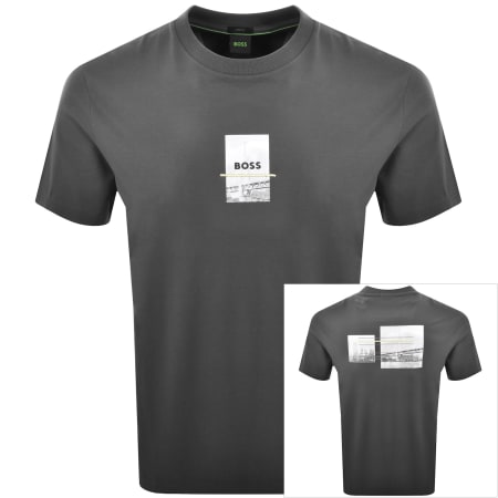 Product Image for BOSS Tee Photoprint T Shirt Grey