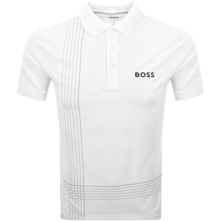 Product Image for BOSS Check Toc Polo T Shirt White