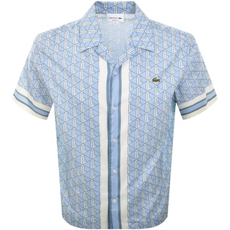 Product Image for Lacoste Patterned Short Sleeved Shirt Blue