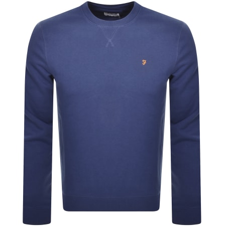 Product Image for Farah Tim New Crew Neck Sweatshirt Blue