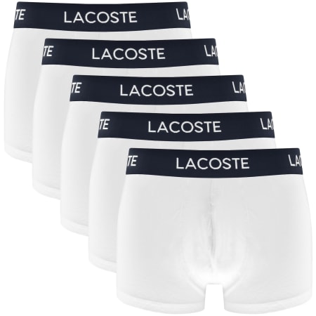 Product Image for Lacoste Underwear 5 Pack Trunks White