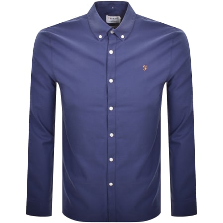 Product Image for Farah Brewer Long Sleeve Shirt Blue