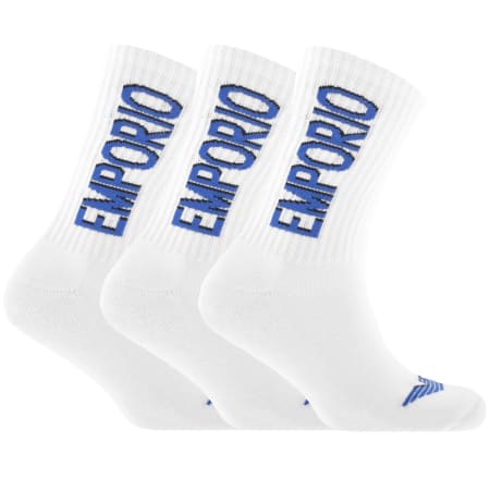 Product Image for Emporio Armani 3 Pack Socks White