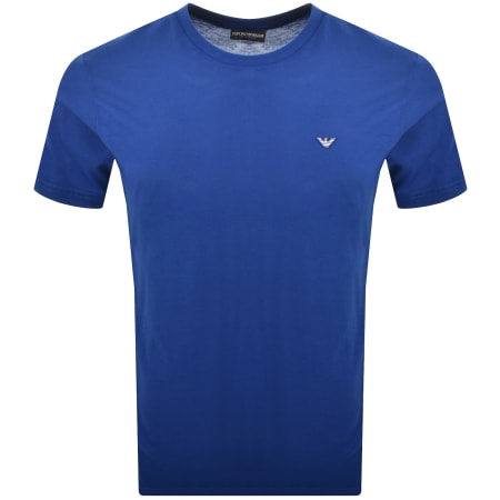Product Image for Emporio Armani Beachwear Crew Neck T Shirt Blue