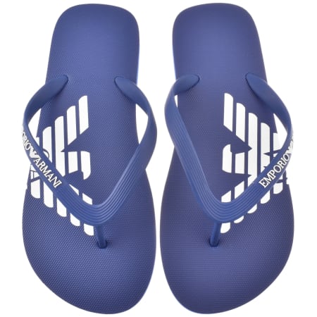Product Image for Emporio Armani Logo Flip Flops Blue
