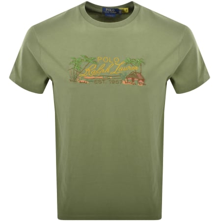 Product Image for Ralph Lauren Embroidered T Shirt Green