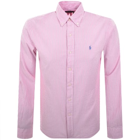 Product Image for Ralph Lauren Stripe Long Sleeve Shirt Pink