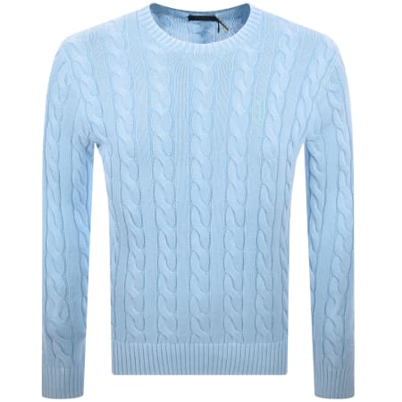 Product Image for Ralph Lauren Cable Knit Jumper Sky Blue