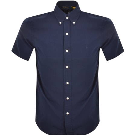 Product Image for Ralph Lauren Seersucker Short Sleeve Shirt Navy