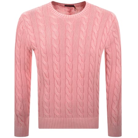 Product Image for Ralph Lauren Cable Knit Jumper Sky Pink