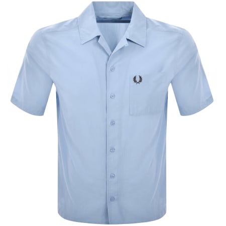 Product Image for Fred Perry Pique Textured Collar Shirt Blue
