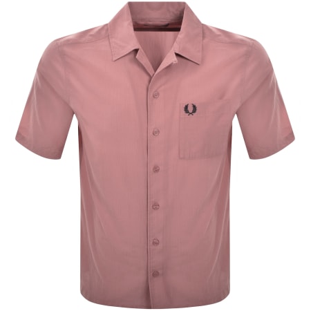 Product Image for Fred Perry Pique Textured Collar Shirt Pink
