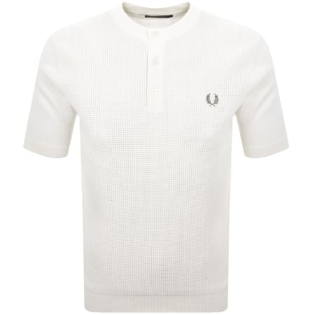 Product Image for Fred Perry Waffle Knit Henley Shirt Cream