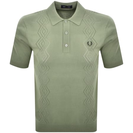 Product Image for Fred Perry Pointelle Knit Polo T Shirt Green
