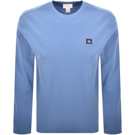 Product Image for Calvin Klein Jeans Waffle T Shirt Blue