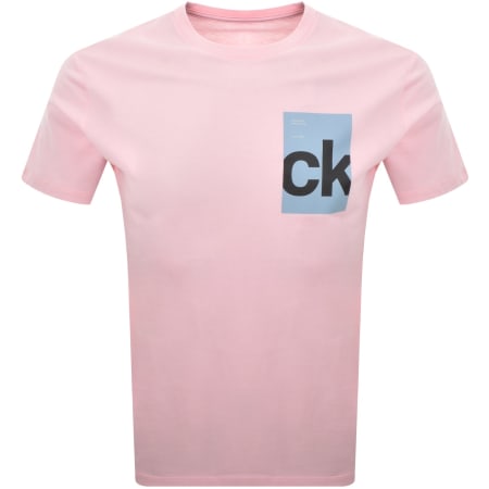 Product Image for Calvin Klein Jeans Box Graphic T Shirt Pink