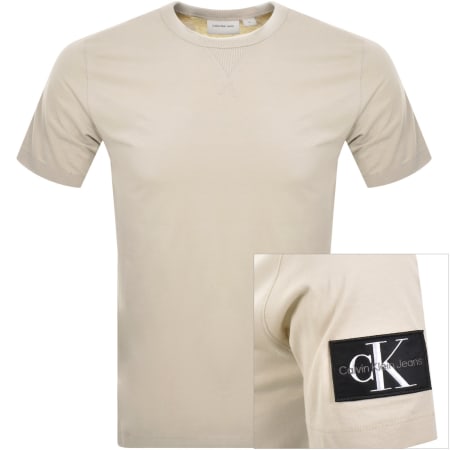 Product Image for Calvin Klein Jeans Badge T Shirt Beige