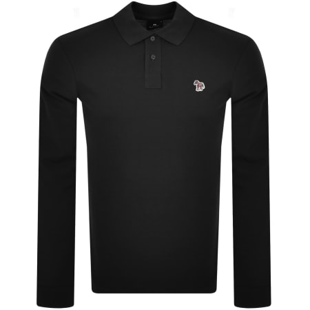 Product Image for Paul Smith Long Sleeved Polo T Shirt Black