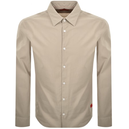 Product Image for HUGO Long Sleeved Ermo Shirt Beige