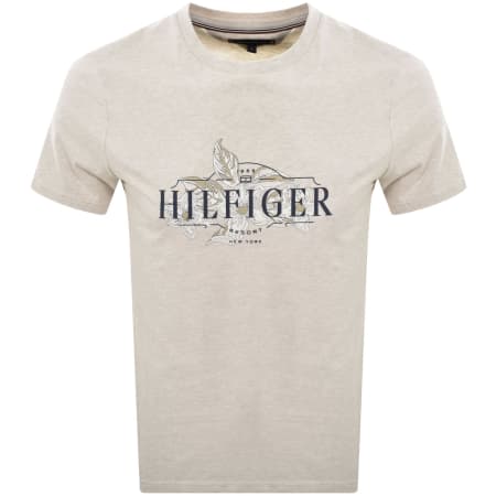 Product Image for Tommy Hilfiger Tropical Floral T Shirt Beige