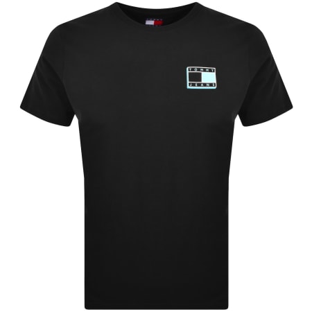 Product Image for Tommy Jeans Slim Pop Flag Logo T Shirt Black
