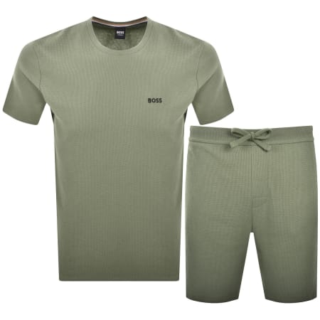 Product Image for BOSS Mix And Match Waffle Short Set Khaki