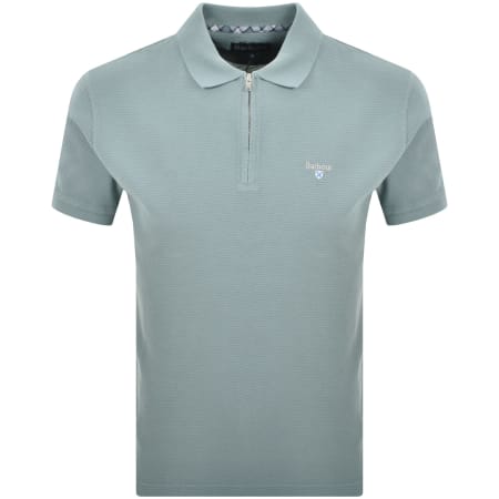 Product Image for Barbour Hingham Zip Polo Lead Blue
