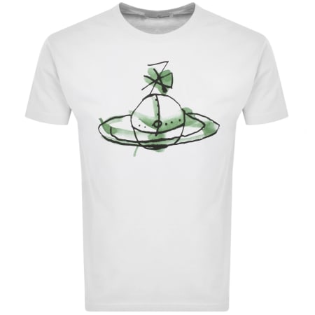Product Image for Vivienne Westwood Drawn Orb Logo T Shirt White
