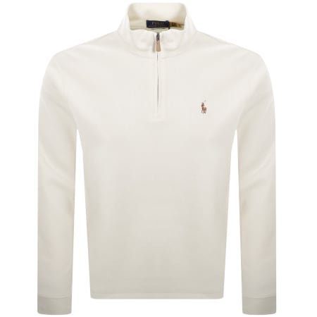 Product Image for Ralph Lauren Half Zip Sweatshirt Cream