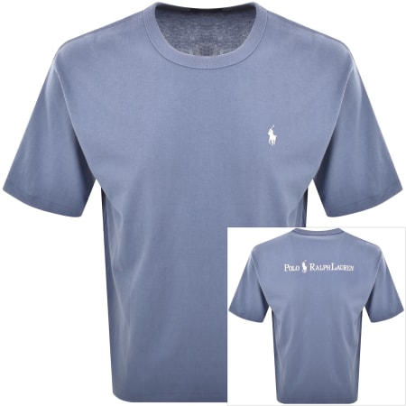 Product Image for Ralph Lauren Logo Crew Neck T Shirt Blue