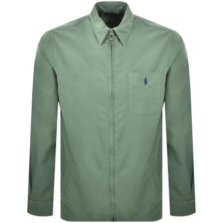 Product Image for Ralph Lauren Logo Overshirt Green