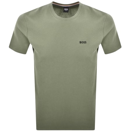 Product Image for BOSS Waffle T Shirt Green