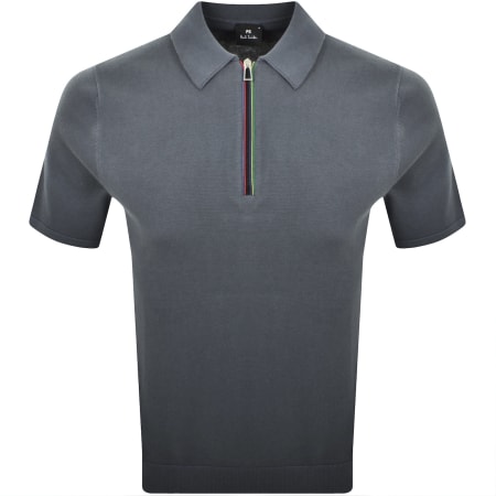 Product Image for Paul Smith Half Zip Polo T Shirt Grey