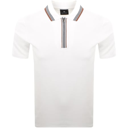 Product Image for Paul Smith Half Zip Polo T Shirt White