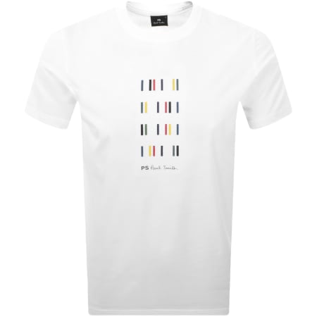Product Image for Paul Smith Striped Logo T Shirt White