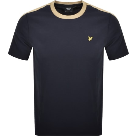Product Image for Lyle And Scott Contrast Taped T Shirt Navy