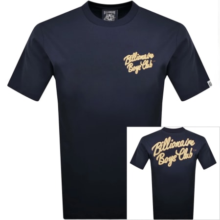 Product Image for Billionaire Boys Club Script Logo T Shirt Navy