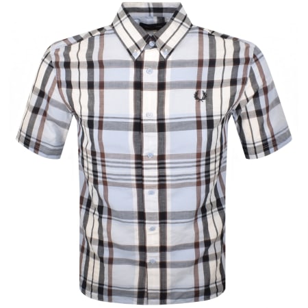 Product Image for Fred Perry Short Sleeved Madras Check Shirt Blue