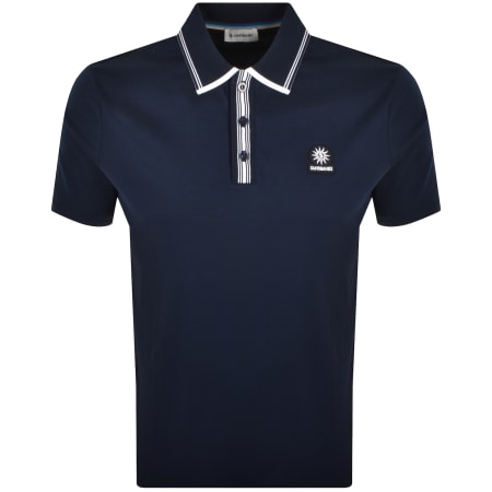Product Image for Sandbanks Contrast Stripe Polo T Shirt Navy