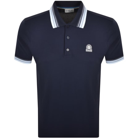 Product Image for Sandbanks Gradient Rib Polo T Shirt Navy