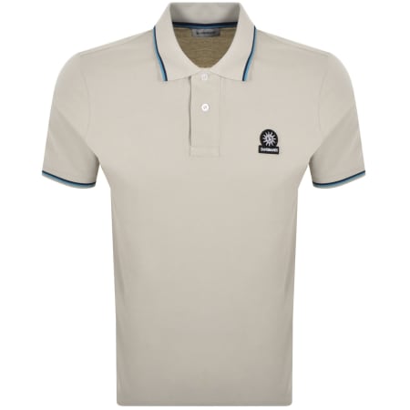 Product Image for Sandbanks Badge Logo Polo T Shirt Stone