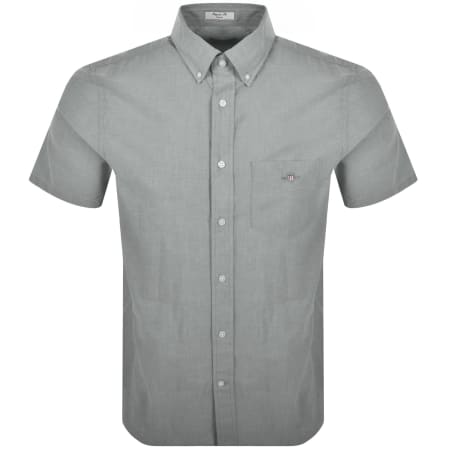 Product Image for Gant Poplin Short Sleeved Shirt Moss Green