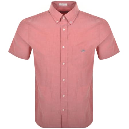 Product Image for Gant Poplin Short Sleeved Shirt Deep Orange