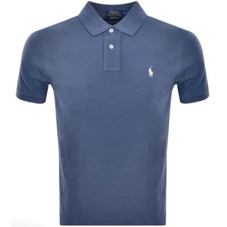 Product Image for Ralph Lauren Custom Slim Polo T Shirt Blue