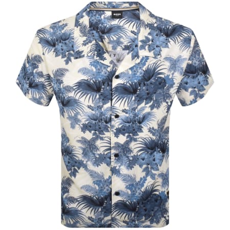 Product Image for BOSS Short Sleeve Beach Shirt Blue