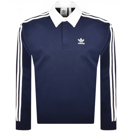 Product Image for adidas Originals Rugby Long Sleeve Polo Navy