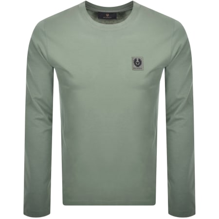 Product Image for Belstaff Long Sleeve Logo T Shirt Sage Green