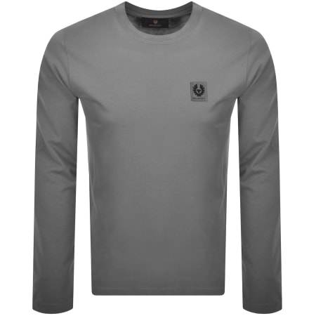 Product Image for Belstaff Long Sleeve Logo T Shirt Sage Grey