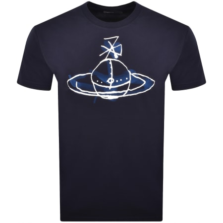 Product Image for Vivienne Westwood Drawn Orb T Shirt Navy
