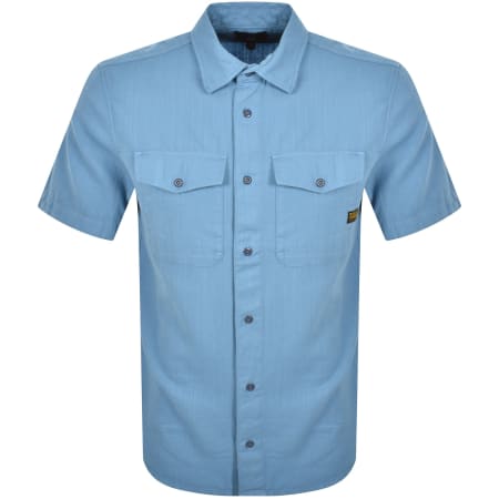 Product Image for G-Star Marine Slim Short Sleeved Shirt Blue